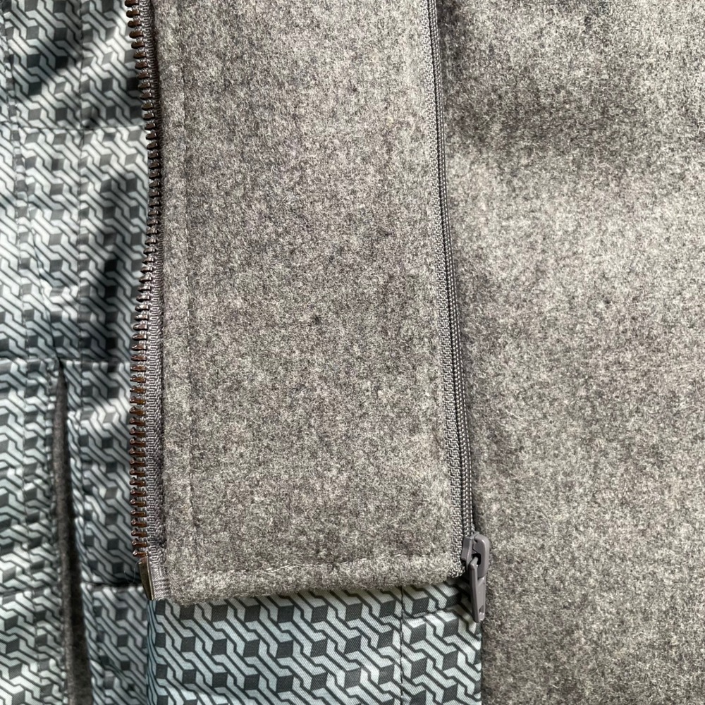 Egara Mens Gray Wool Blend Double Breasted Pea Coat with Zip Out Bib 3X NEW - Picture 7 of 9